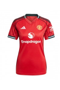 Fotbalové Dres Manchester United Dámské Domácí Oblečení 2025-26 Krátký Rukáv